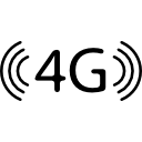 símbolo de tecnología 4g 