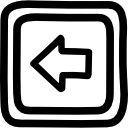 bouton gauche avec un symbole dessiné main flèche 