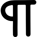 pi handgezeichnetes symbol icon