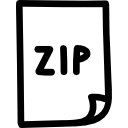 símbolo de interfaz dibujado a mano archivo zip 