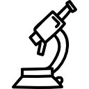 hand gezeichnete werkzeugskizze des mikroskops icon