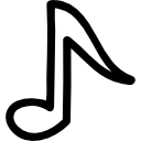 contour dessiné main symbole musical 