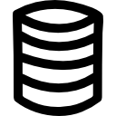 esquema de símbolo de interfaz dibujado a mano de base de datos 