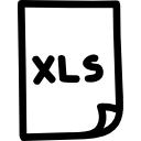 archivo de excel xls símbolo de interfaz dibujado a mano 