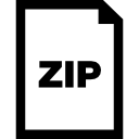 símbolo de interfaz de documento zip de archivos comprimidos 