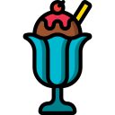 helado con frutas y nueces icon