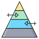 cono triangular icon