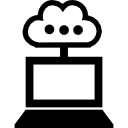 símbolo de interfaz de conexión de nube de computadora 