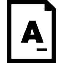 Document of text or font icon