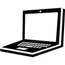 Ноутбук в перспективе с кнопками клавиатуры 