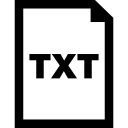 símbolo de interfaz de documento txt para archivos de texto 