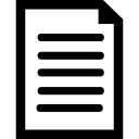 Document symbol with text lines icon
