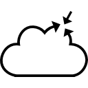 nuage avec une flèche pointant vers l'intérieur Icône