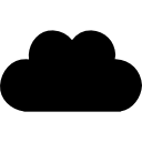 Cloud black shape internet interface symbol variant icon