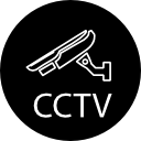 cámara de video de vigilancia y cctv en círculo 