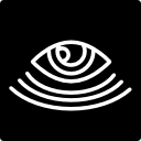 símbolo del ojo de vigilancia en un cuadrado 