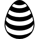 ovo de páscoa com listras pretas e brancas retas 