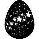 huevo de pascua cubierto de estrellas icon