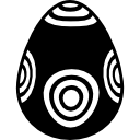 diseño de huevos de pascua de patrón de círculos concéntricos 