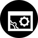 símbolo circular de configuración del navegador 