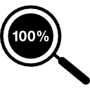 símbolo de zoom del 100 por ciento 