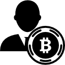 symbole d'utilisateur bitcoin Icône