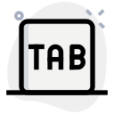 tecla de tabulación icon