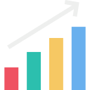 gráfico de barras creciente icon