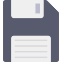 Floppy Disk Flat Color Flat Icon