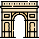 Arch of triumph icon