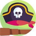 sombrero pirata icon