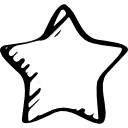estrela esboçada símbolo favorito 