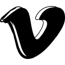 szkicowany wariant logo vimeo ikona