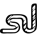 szkicowane logo stumbleupon ikona