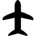 vliegtuig zwarte vorm icoon