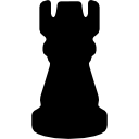 Black tower chess piece shape 