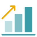 gráfico de barras creciente icon