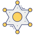 insignia del sheriff icon