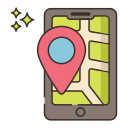 teléfono gps icon