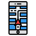 teléfono gps icon