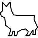 silhouette géométrique de chat Icône