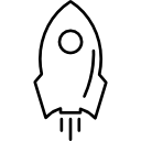 contour de fusée Icône