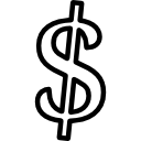 variante de símbolo de moneda dólar icon