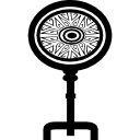 forma de llave con un óvalo icon