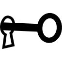 Key in keyhole 