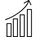 gráfico de barras ascendentes de análisis de datos 