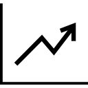 gráfico de líneas ascendentes de análisis de datos 