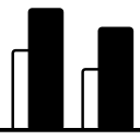 símbolo de interfaz gráfica de barras duales 