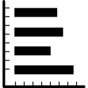 gráfico de barras de datos verticales 