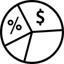 información de gráfico circular sobre dinero 